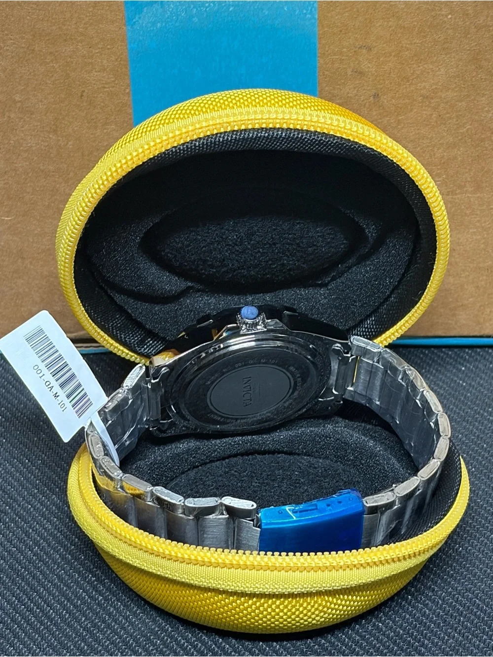 Invicta Men’s Pro Diver Meridian 46mm Yellow Dial Watch (Model: 001-GA-M-101)